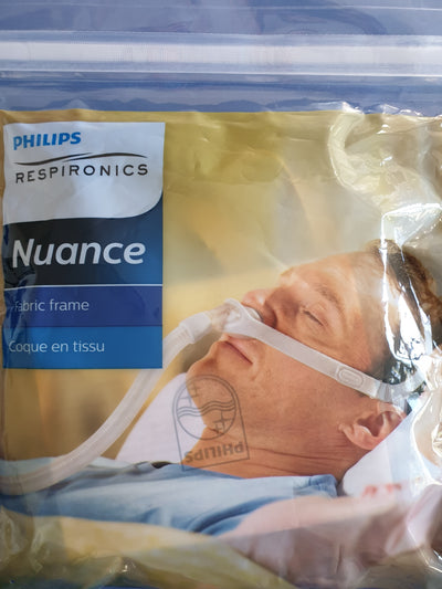 Philips Respironics Nuance Fabric frame CPAP mask Fit pack all pillow w Strap