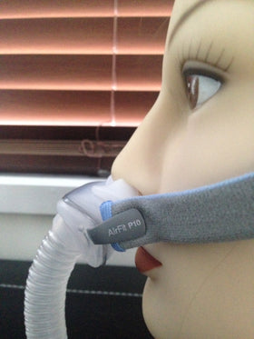 ResMed AirFit P10 nasal mask with side-clip adjustable headgear CPAP Fit Pack ResMed AirFit P10 nasal mask with side-clip adjustable headgear CPAP Fit Pack