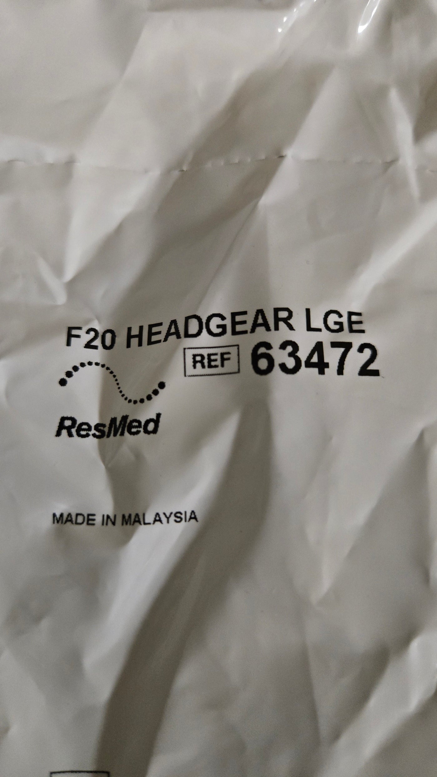 Headgear / Strap Large / Std Him / Her Resmed AirFit / AirTouch F20 Fullface CPAP mask