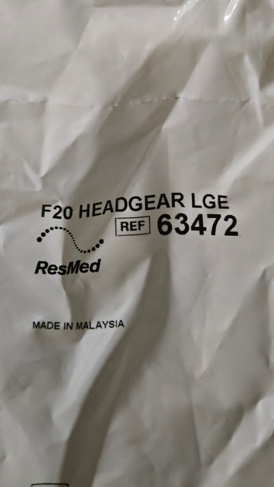 Headgear / Strap Large / Std Him / Her Resmed AirFit / AirTouch F20 Fullface CPAP mask