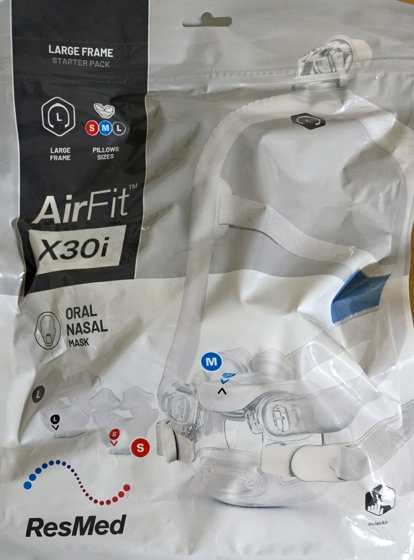 ResMed AirFit X30i Oral Nasal mask Starter Packs size Small, Std and Large CPAP