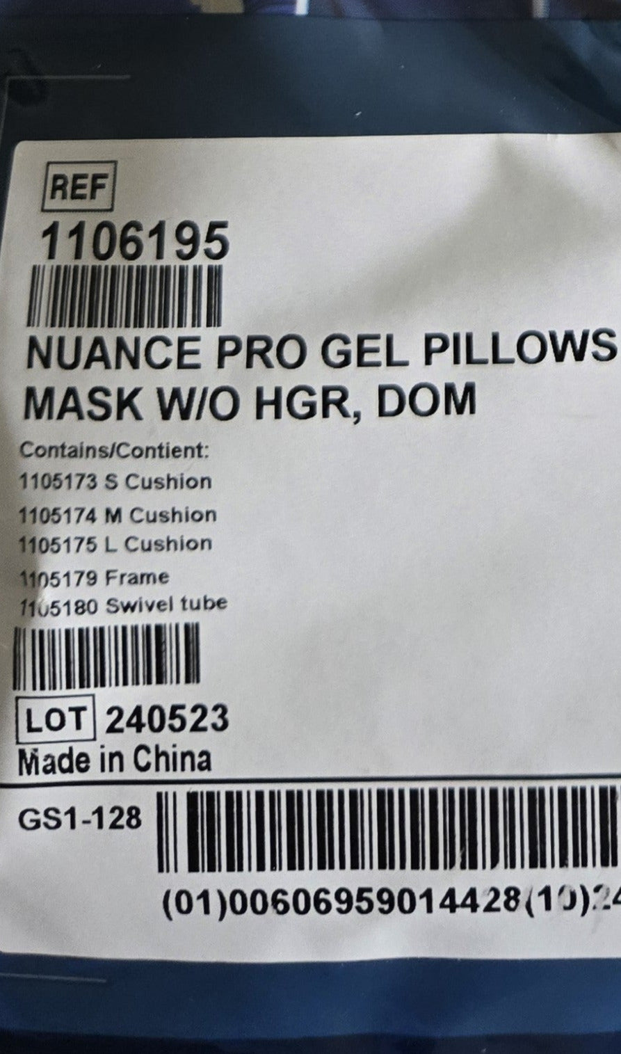 Philips Respironics Nuance Pro gel frame CPAP mask Fit pack all pillow No Strap