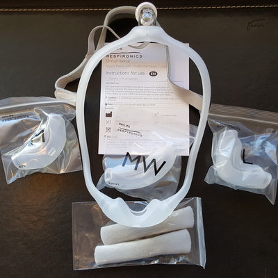 Philips Respironics DreamWear nasal UtN CPAP mask Fit pack all pillow w arms HGR