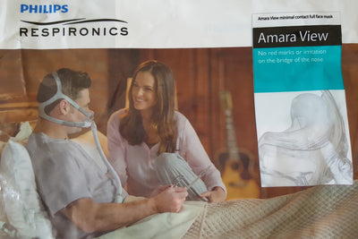 Philips Respironics AmaraView Full Face CPAP mask with headgear, all sizes
